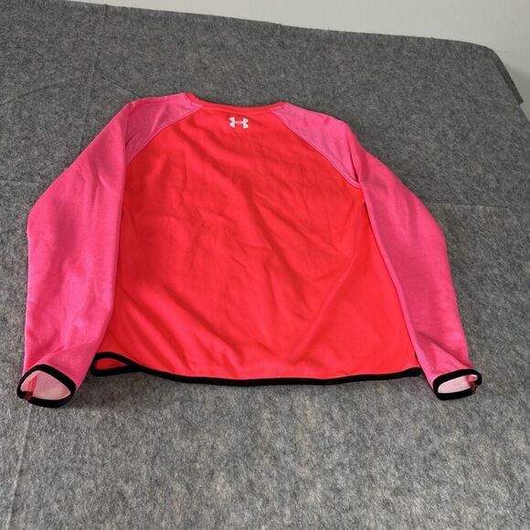 Under Armour Girls Long Sleeve Pink Fleece Lined Pullover Sweatshirt Size‎ L - Picture 9 of 10